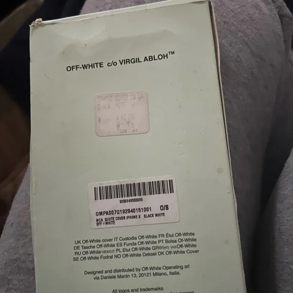 Off-White Black 'COVER' Phone Case
